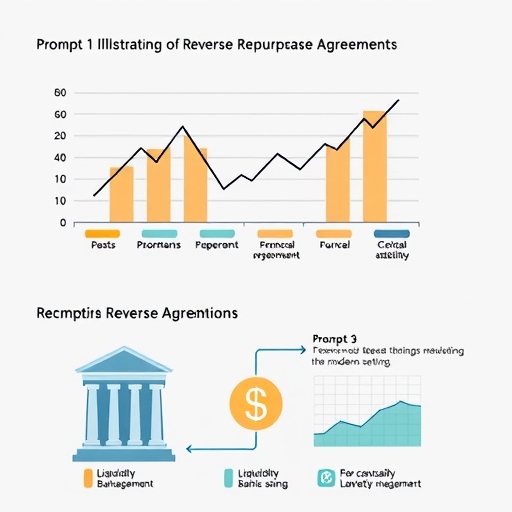 An infographic showing the steps of an RRP transaction in a modern bank setting.