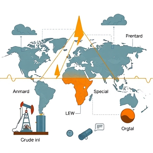 illustration of geopolitical influences on oil prices