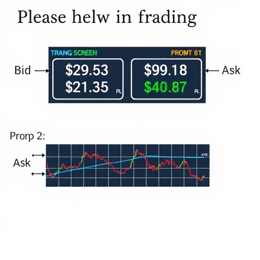 trading screen numbers showing bid and ask prices