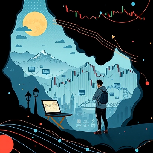 Fluctuating currency graphs and economic indicators