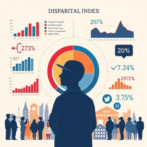Visual representation of wealth distribution and disparity in communities