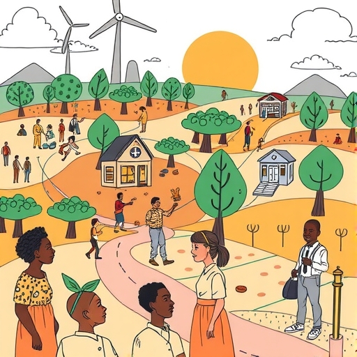 Artistic representation of community support reflecting resilience and investment success.