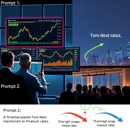 A visual representation of currency pairs with arrows indicating overnight swaps and interest rates.