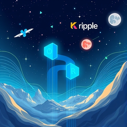 A digital artwork showcasing XRP's utility in corporate payments