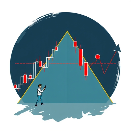 An illustration of an ascending triangle pattern in finance.