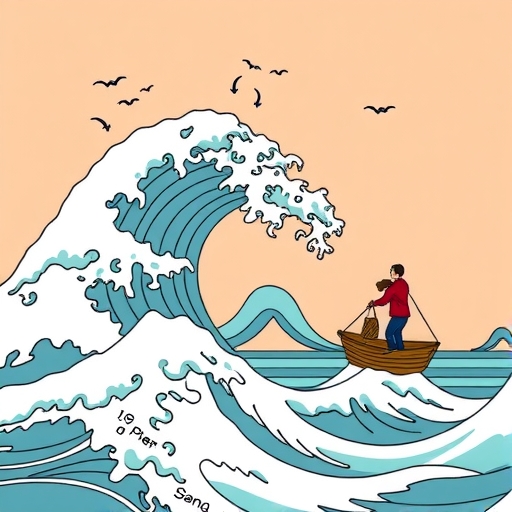 Investing concepts represented as waves