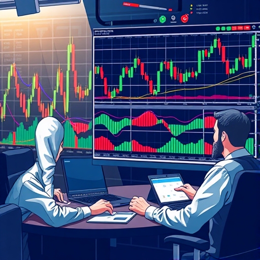 Traders analyzing currency pairs in a dynamic environment