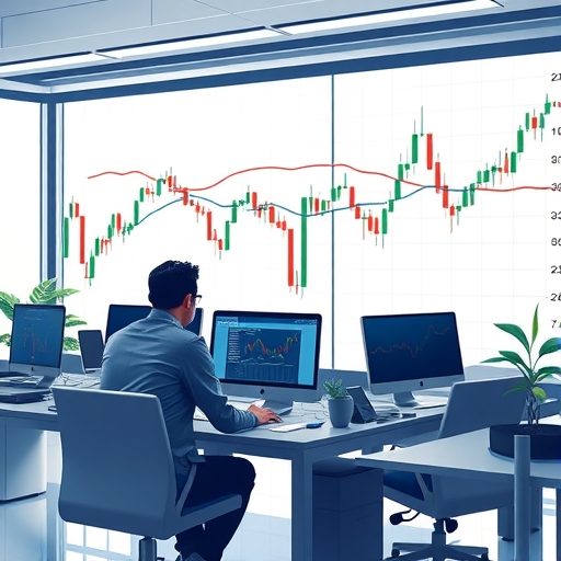 Traders analyzing Heikin-Ashi candles in a bright office