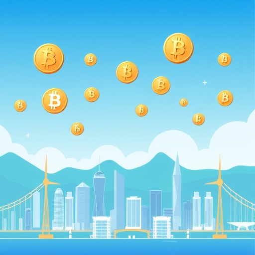 A physical Macanese Pataca coin alongside digital wallets and e-payments