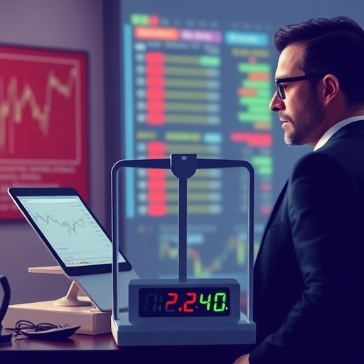 A calm trader managing risks in a dynamic market
