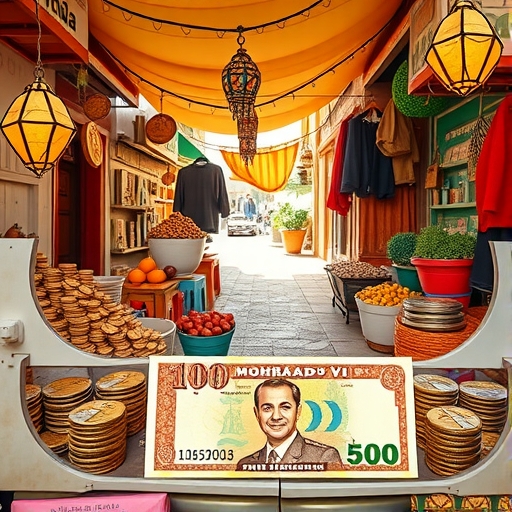 artistic banknotes featuring King Mohammed VI