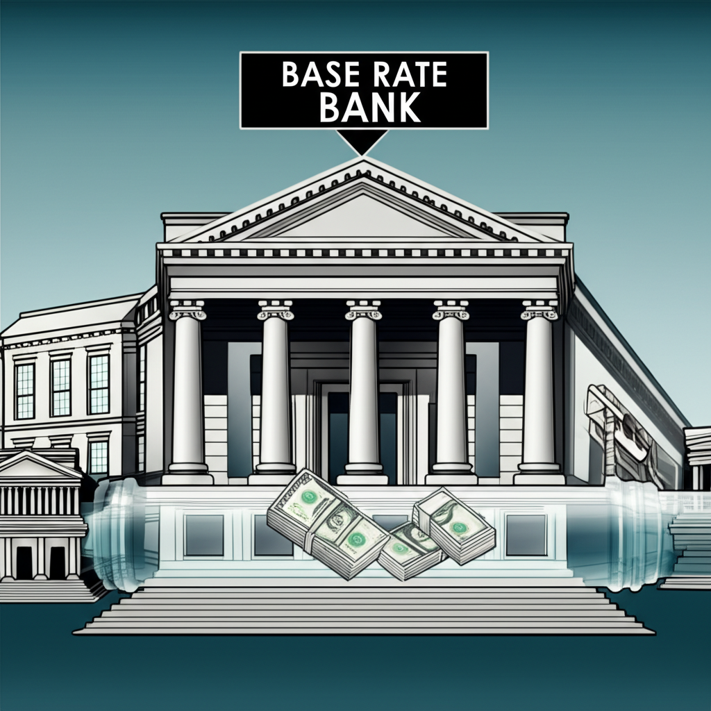 Central bank lending to commercial banks at the base rate, setting benchmark for all financial institutions