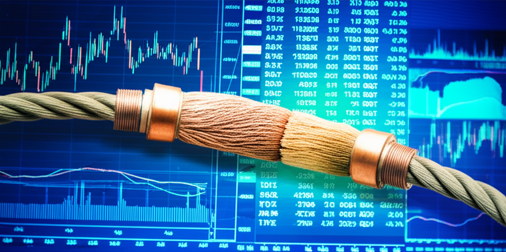 Illustration of a modern forex trading screen displaying GBP/USD charts, subtly intertwined with an antique telegraph cable, symbolizing the historical and contemporary aspects of 'Cable' in finance