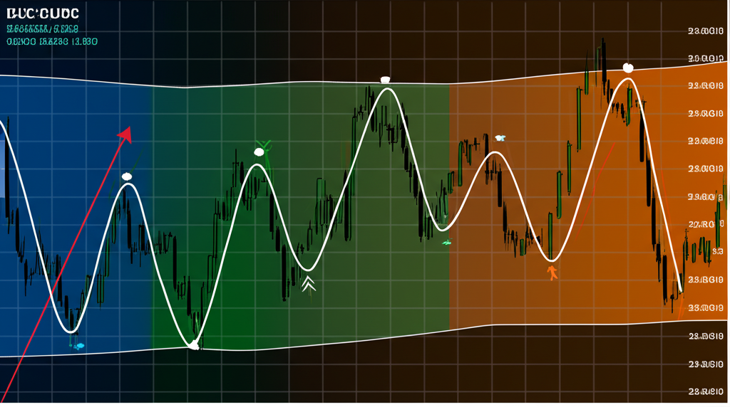 Stock chart showing 5-wave impulse and 3-wave corrective patterns with shifting investor sentiment