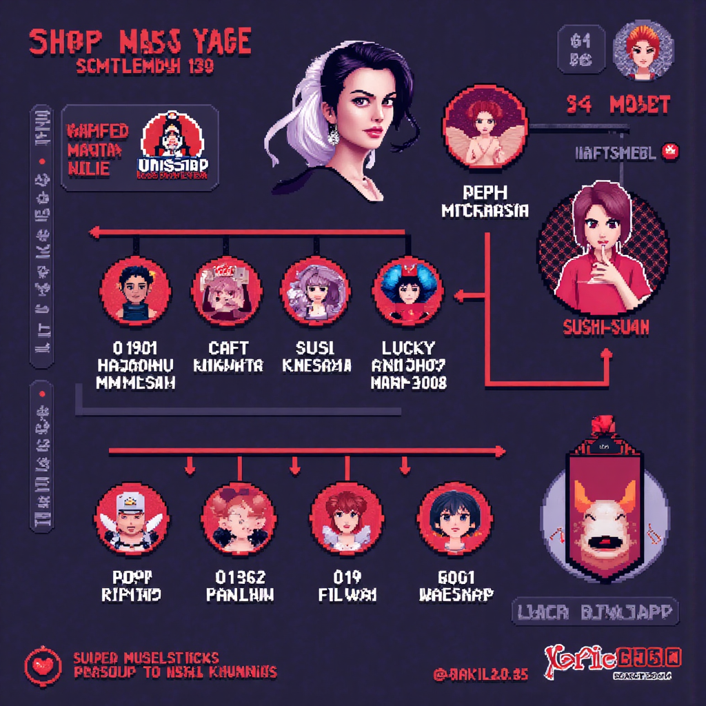 Pixel art illustration of the DeFi Vampire Attack, depicting liquidity shift from Uniswap to SushiSwap with Chef Nomi and SUSHI token incentives in a controversial yet innovative scene